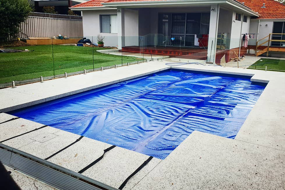 pool recently finished with seamless edge
